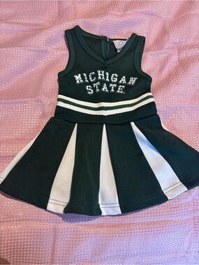 Two Feet Ahead Michigan State Spartans Baby Cheer Dress - 12 Months